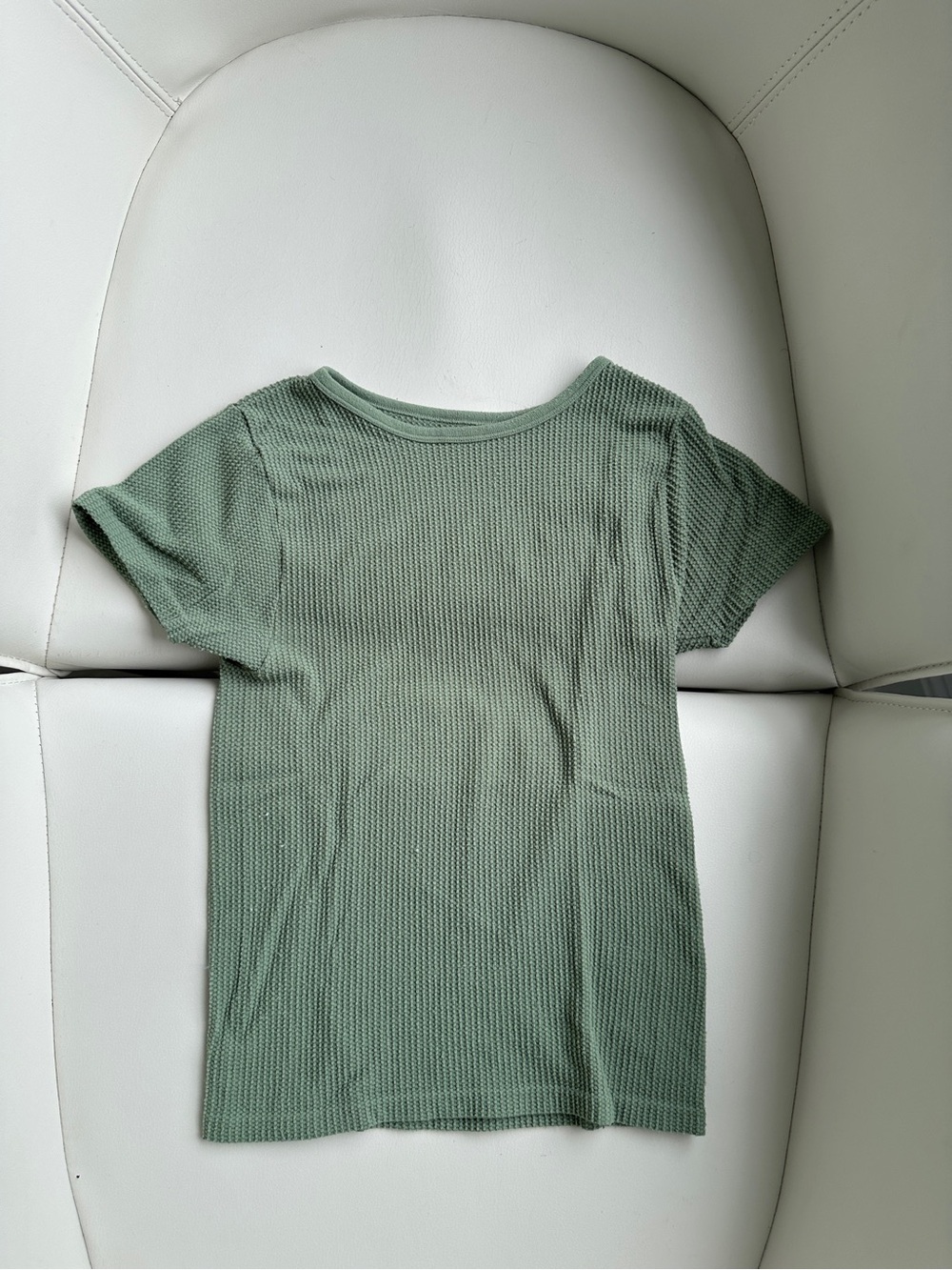Free People FP Intimately Sage Green Waffle Bodycon Tee Shirt in Size XS/S
